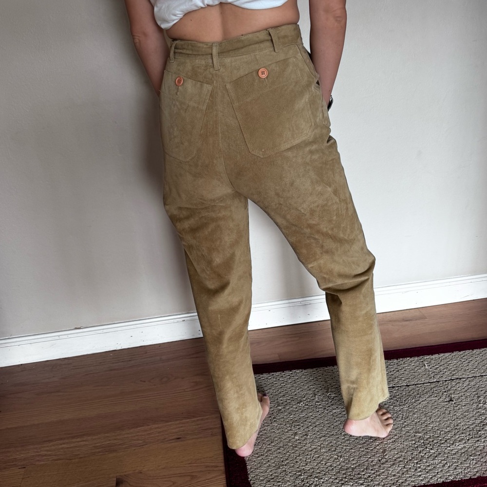 Vintage genuine suede pants, size 4